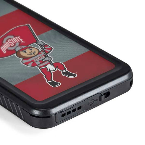 Ohio State University OSU Buckeyes Flag Galaxy S24 Plus Waterproof Case